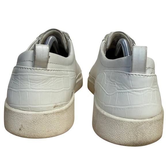 Vionic Winny Womens 9 White Leather Croc Embossed Low Top Fashion Sneakers Shoes - Picture 5 of 15